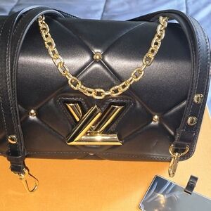 LOUIS VUITTON Lambskin Quilted Twist MM